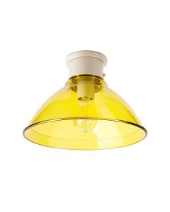 4.875 '' H Glass Bell Ceiling Fan Fitter Shade ( Screw On ) In Yellow
