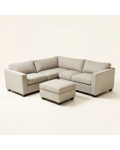 Jarod 116 '' Wide Left Hand Facing Modular Corner Sectional With Ottoman (synthetic illustration; no displayed measurements)