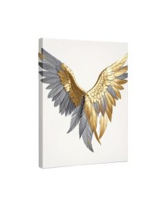 Fashion And Glam Gold My Amethyst Angel Wings Feathers - Wrapped Canvas Graphic Art Print