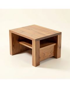 Krikor Solid Wood Block Coffee Table With Storage (synthetic illustration; no displayed measurements)