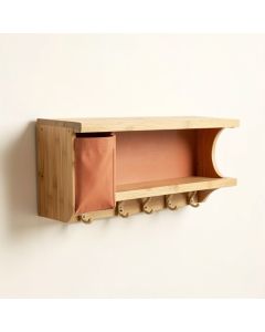 Oak Dell Wall-Mounted Entryway Organizer Shelf - Terracotta (synthetic illustration; no displayed measurements)