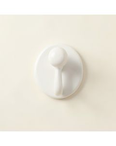 Shore Branch Wall-Mounted Robe Hook - White (synthetic illustration; no displayed measurements)