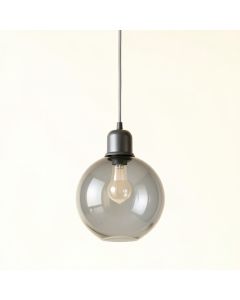Olive Arc Pendant Light Suspended From One Plain Cable - Gray (synthetic illustration; no displayed measurements)