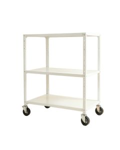 Ash Brook Empty Rolling Workshop Cart - White (synthetic illustration; no displayed measurements)