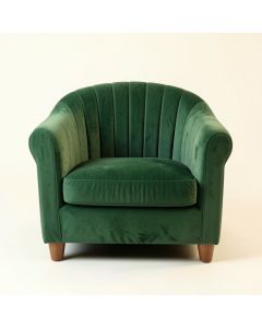 Cedar Arc Upholstered Armchair (synthetic illustration; no displayed measurements)