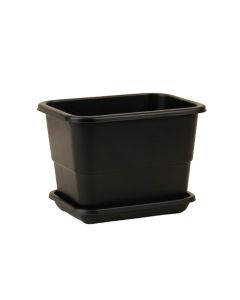 Dawn Branch Empty Raised Planter - Black (synthetic illustration; no displayed measurements)