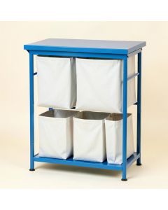 Juniper Bend Laundry Sorting Station With Plain Removable Bags - Blue (synthetic illustration; no displayed measurements)