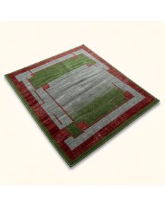 Green/Red/Gray Area Rug (synthetic illustration; no displayed measurements)