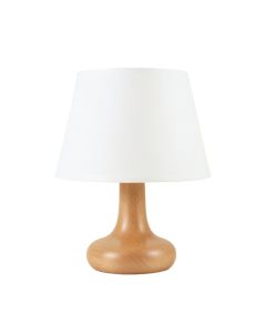 Dawn Dale Table Lamp With A Plain Fabric Shade - White