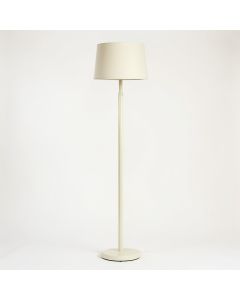 Shore Bridge Floor Lamp With A Plain Fabric Shade - Cream (synthetic illustration; no displayed measurements)