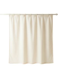 Shore Arc Shower Curtain Hanging Flat From A Plain Rod - Ivory (synthetic illustration; no displayed measurements)