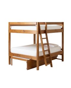 Shyann Staircase Full Over Full Bunk Bed With Trundle