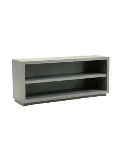 Slate Arc Low Bookcase - Gray