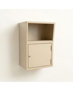 Spruce Dell Wall-Mounted Entry Cabinet - Beige (synthetic illustration; no displayed measurements)