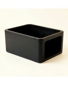 Field Bluff Empty Furniture-Style Litter Enclosure - Black (synthetic illustration; no displayed measurements)