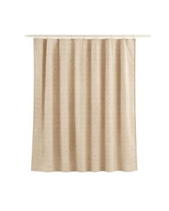 Lake Bluff Shower Curtain Hanging Flat From A Plain Rod - Beige (synthetic illustration; no displayed measurements)