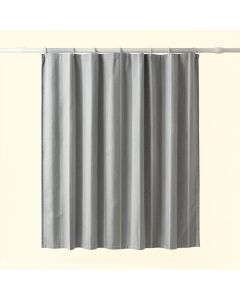 Cliff Crossing Shower Curtain Hanging Flat From A Plain Rod - Gray (synthetic illustration; no displayed measurements)