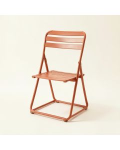 Reed Canyon Folding Outdoor Chair - Terracotta (synthetic illustration; no displayed measurements)