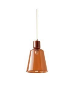 Holly Dale Pendant Light Suspended From One Plain Cable - Terracotta