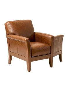 Pakswith 40.55 '' Wide Top Grain Leather Chair And A Half (synthetic illustration; no displayed measurements)