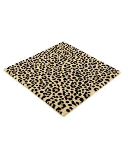 Akiva Animal Print Tufted Wool Khaki/Black Area Rug