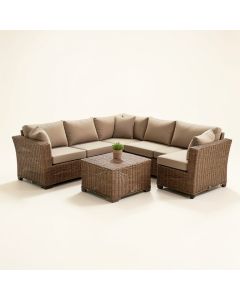 Patio Furniture Set Outdoor 7-Piece Rattan Seating Group With Cushions (synthetic illustration; no displayed measurements)