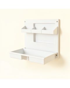 Linden Edge Empty Wall-Mounted Tool Organizer Panel - White (synthetic illustration; no displayed measurements)