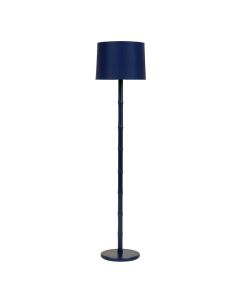 Cove Bend Floor Lamp With A Plain Fabric Shade - Navy (synthetic illustration; no displayed measurements)