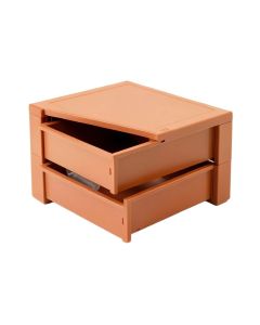 Vale Arc Small-Parts Storage Drawer Cabinet - Terracotta (synthetic illustration; no displayed measurements)