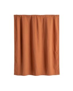 Bay Bluff Shower Curtain Hanging Flat From A Plain Rod - Terracotta (synthetic illustration; no displayed measurements)