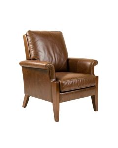 Eastgate 30 '' Wide Top Grain Leather Club Chair (synthetic illustration; no displayed measurements)