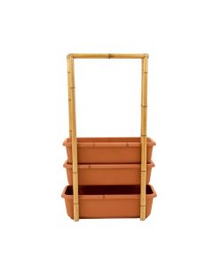 Flint Crest Empty Vertical Garden Frame - Terracotta