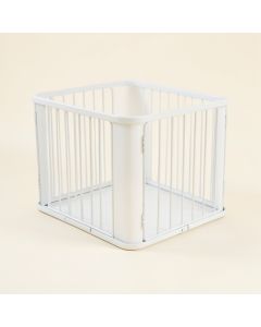 Oak Edge Empty Furniture-Style Pet Crate - White (synthetic illustration; no displayed measurements)