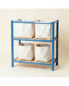 Cedar Canyon Laundry Sorting Station With Plain Removable Bags - Blue (synthetic illustration; no displayed measurements)