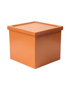 Fern Branch Closed Outdoor Storage Box - Terracotta (synthetic illustration; no displayed measurements)