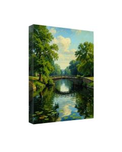 `` The Bridge At Argenteuil '' By Claude Monet Painting Print On Wrapped Canvas