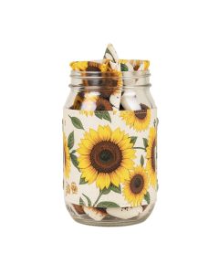 3Drose Country Rustic Mason Jar With Sunflower Home Sweet Home Potholder