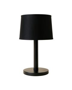 Juniper Canyon Table Lamp With A Plain Fabric Shade - Black