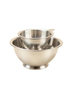Chef Craft Stainless Steel 3 Piece Colander Set (synthetic illustration; no displayed measurements)