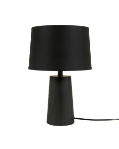 Heath Arc Table Lamp With A Plain Fabric Shade