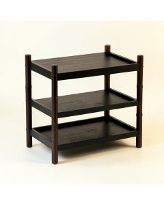 Cedar Branch Empty Countertop Canister Rack - Black (synthetic illustration; no displayed measurements)