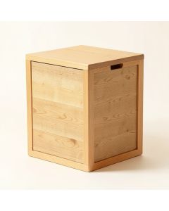 Single-Load Seated Laundry Hamper (synthetic illustration; no displayed measurements)