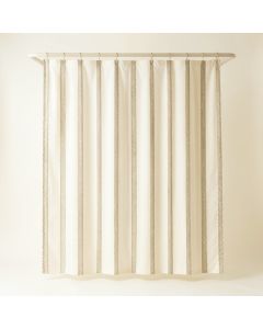 Heath Dell Shower Curtain Hanging Flat From A Plain Rod - Ivory (synthetic illustration; no displayed measurements)