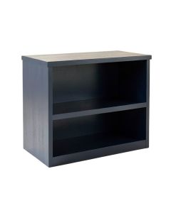 Oak Arc Low Bookcase - Navy