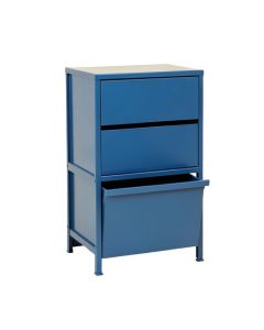 Oak Brook Freestanding Pull-Out Hamper Cabinet - Blue (synthetic illustration; no displayed measurements)