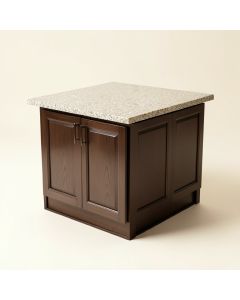 Rabin Kitchen Island Set With Granite Top (synthetic illustration; no displayed measurements)