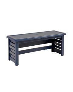 Dune Brook Narrow Outdoor Storage Bench - Navy (synthetic illustration; no displayed measurements)