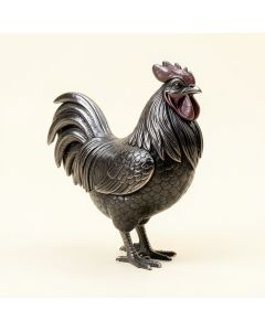 Anatole Tin And Chalkboard Rooster Figurine (synthetic illustration; no displayed measurements)