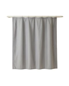 Pine Dell Shower Curtain Hanging Flat From A Plain Rod - Gray (synthetic illustration; no displayed measurements)