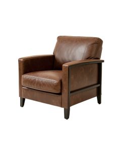 Gaines 25 '' Wide Top Grain Leather Armchair